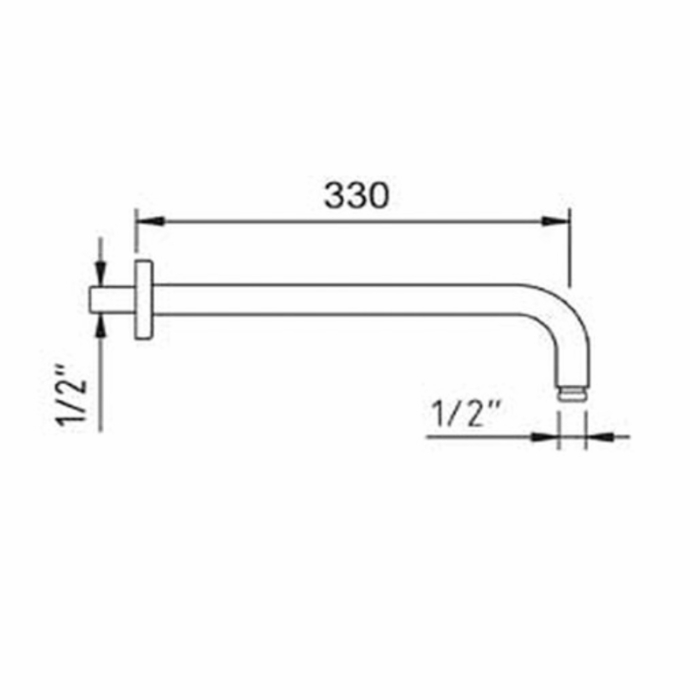 Suport pentru dușul de cap Luzia 330 mm - imagine 2