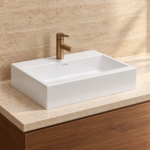 Lavoar pe blat Laufen LIVING CITY 600×460 mm, alb lucios