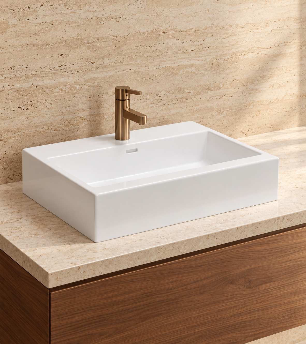 348c1a13-0d4d-4155-965a-6be4798333f2 Lavoar pe blat Laufen LIVING CITY 600×460 mm, alb lucios - imagine 1
