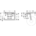 Suport hartie igienica cu raft AddStoris S, culoarea la alegere - imagine 5