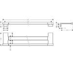 Suport dublu pentru prosoape hansgrohe AddStoris S, culoare la alegere - imagine 4