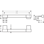Bară de susținere pentru duș 340mm hansgrohe AddStoris S, culoare la alegere - imagine 4