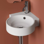 Lavoar de colț Marmite WB Corner Ø38 cm, alb lucios