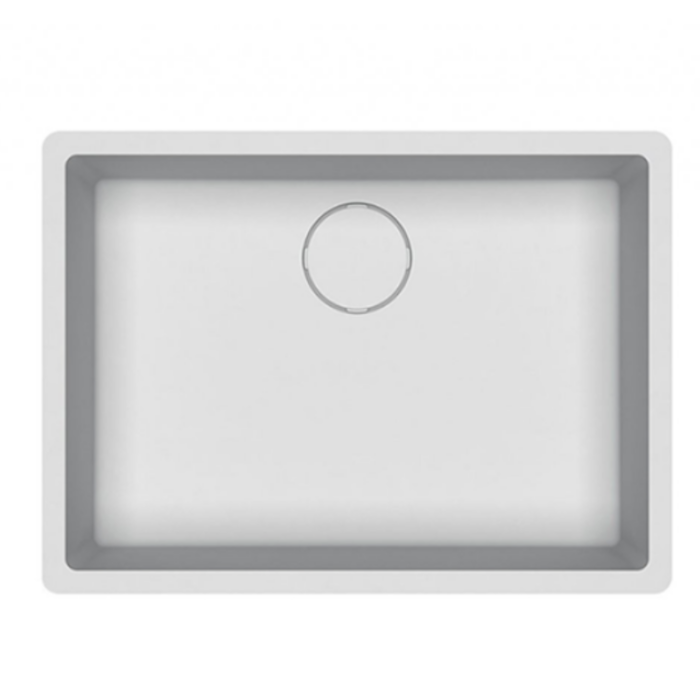 Lavoar sub blat BRINA V-UN, 450x300 mm, alb mat - imagine 2