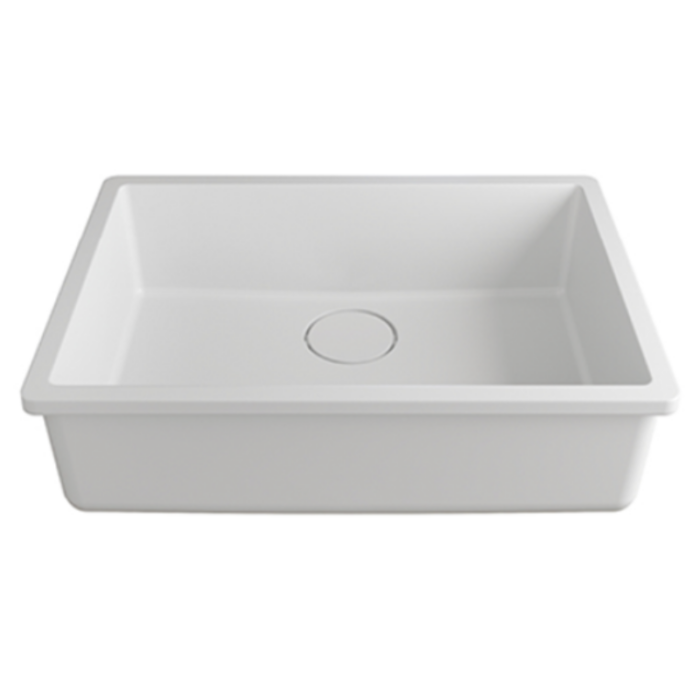 Lavoar sub blat BRINA V-UN, 450x300 mm, alb mat - imagine 3