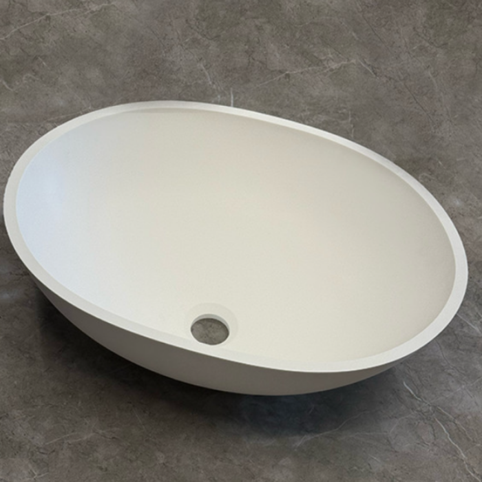 Lavoar sub blat BLANCA-UN 404x323 mm, alb mat - imagine 3