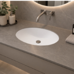 Lavoar sub blat AJDA-UN 496x361 mm, alb mat