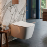 Vas WC suspendat A16 cu capac microlift, spălare tornado, alb lucios - imagine 2