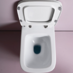 Vas WC suspendat A16 cu capac microlift, spălare tornado, alb lucios - imagine 3