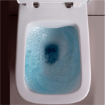 Vas WC suspendat A16 cu capac microlift, spălare tornado, alb lucios - imagine 5
