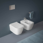 Vas WC suspendat A16 cu capac microlift, spălare tornado, alb lucios - imagine 6
