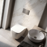 Vas WC suspendat A16 cu capac microlift, spălare tornado, alb lucios - imagine 7
