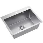 Chiuveta de bucătărie în blat din inox BRANON 530×350x200 mm, culoare la alegere - imagine 2