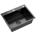 Chiuveta de bucătărie în blat din inox BRANON 530×350x200 mm, culoare la alegere