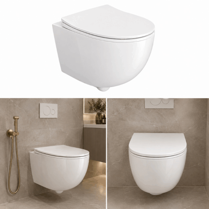Vas WC suspendat Brava Rimless cu capac Slim SoftClose - imagine 3