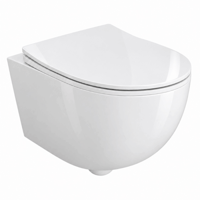 Vas WC suspendat Brava Rimless cu capac Slim SoftClose - imagine 2
