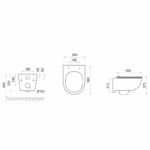 Vas WC suspendat Brava Rimless cu capac Slim SoftClose - imagine 8