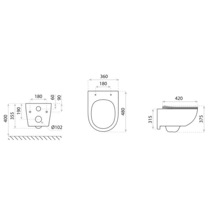 Vas WC suspendat Brava Rimless cu capac Slim SoftClose - imagine 8