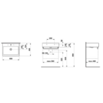 Lavoar pe blat Laufen LIVING CITY 600×460 mm, alb lucios - imagine 4