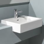 Lavoar pe blat Laufen LIVING CITY 600×460 mm, alb lucios - imagine 3