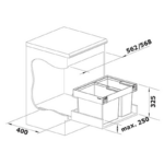 Sistem de colectare selectivă BLANCO FLEXON II Low 60/2, 49 l - imagine 5
