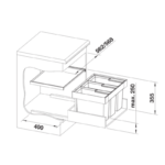 Sistem de colectare selectivă BLANCO FLEXON II 60/3, 45 l - imagine 6