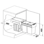 Sistem de colectare selectivă BLANCO BOTTON II 30/2, 30 l - imagine 6