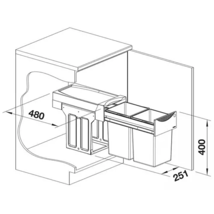 Sistem de colectare selectivă BLANCO BOTTON II 30/2, 30 l - imagine 6