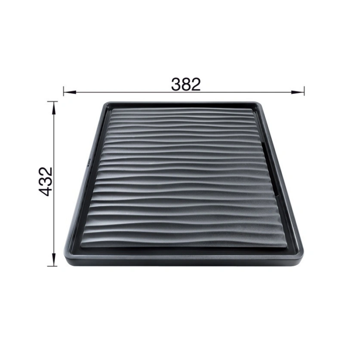 Tavă de scurgere BLANCO Wave Drainer 432 × 382 mm, neagră - imagine 6