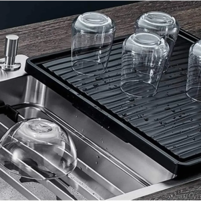 Tavă de scurgere BLANCO Wave Drainer 432 × 382 mm, neagră - imagine 3