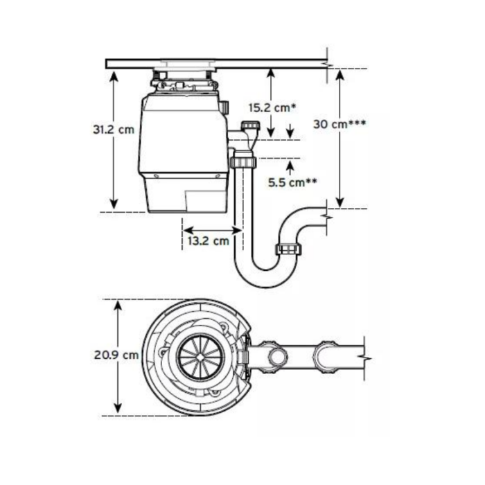 Tocător de resturi alimentare InSinkErator Premium 550 EC 80373T-ISE